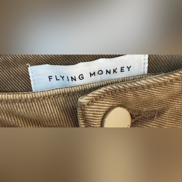 Brown Wide-Leg Barrel Fit Pants - Easel - Picture 6 of 6